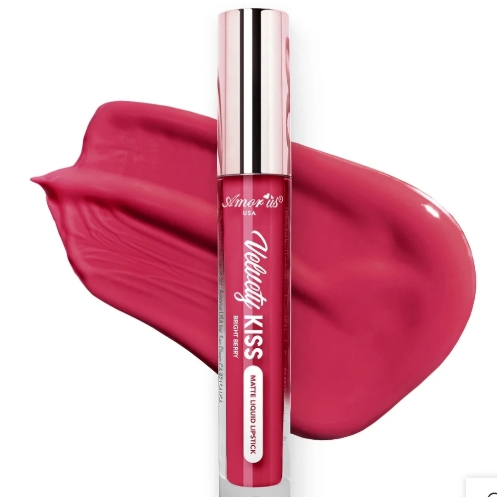 Velvety Kiss Matte Liquid Lipstick, Bright Berry, NIB, Never Opened